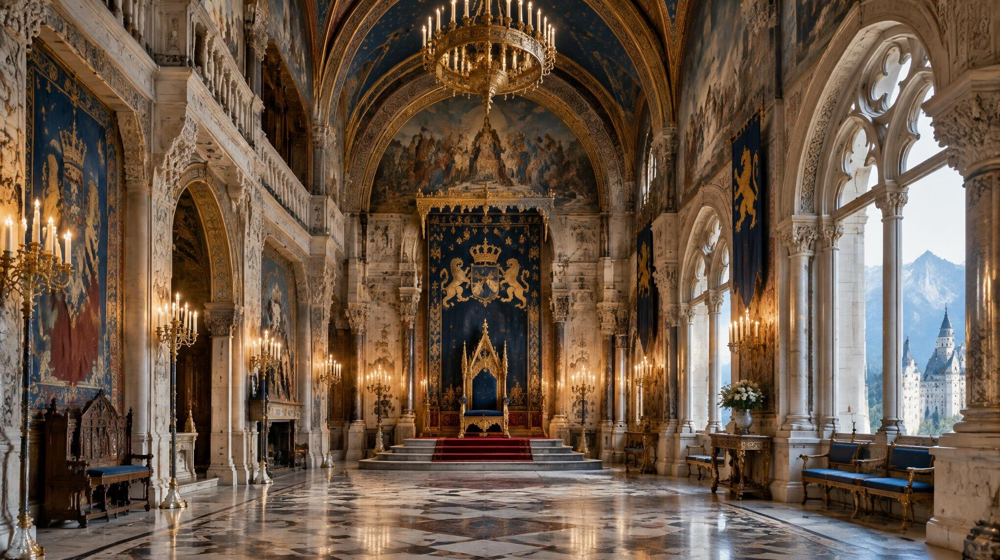 neuschwanstein interior hall
